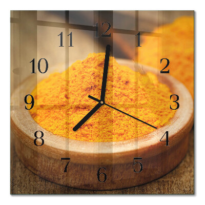 Orologio quadrato Curcuma