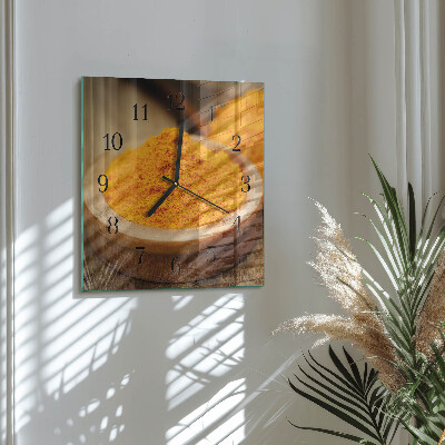 Orologio quadrato Curcuma