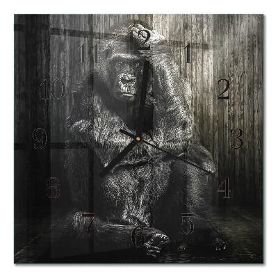 Quadrato orologio da parete Gorilla