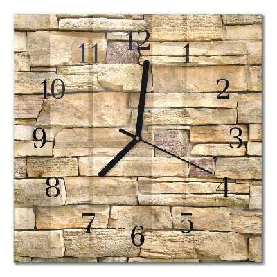 Quadrato orologio in vetro decorativo Parete