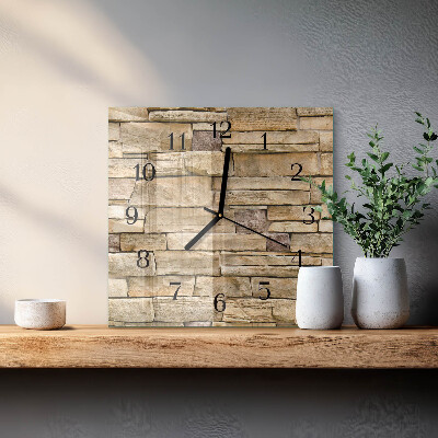Quadrato orologio in vetro decorativo Parete
