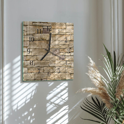 Quadrato orologio in vetro decorativo Parete
