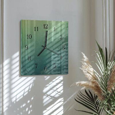 Quadrato orologio in vetro decorativo Sfumatura di verde