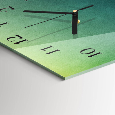 Quadrato orologio in vetro decorativo Sfumatura di verde