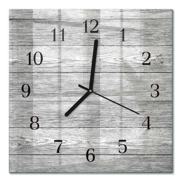 Orologio quadrato in vetro Legni grigi