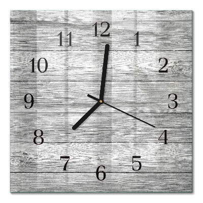 Orologio quadrato in vetro Legni grigi