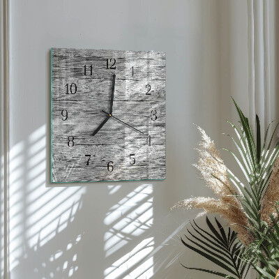 Orologio quadrato in vetro Legni grigi