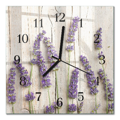 Orologio quadrato in vetro Lavanda