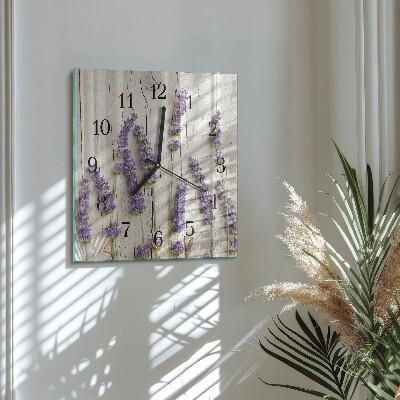 Orologio quadrato in vetro Lavanda