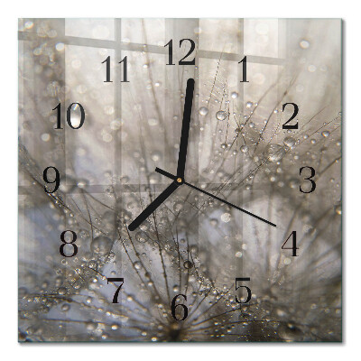 Quadrato orologio da parete Gocce di rugiada