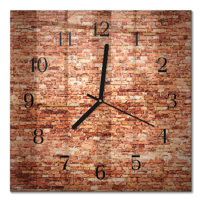 Quadrato orologio da parete Muro di mattoni