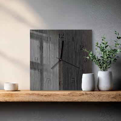 Orologio quadrato in vetro Legna