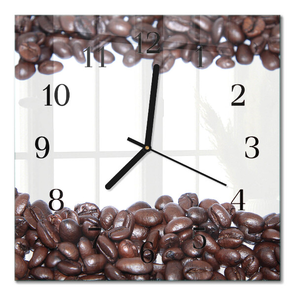 Orologio quadrato Chicchi di caffè
