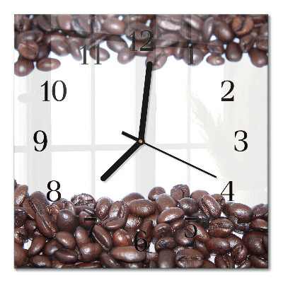 Orologio quadrato Chicchi di caffè