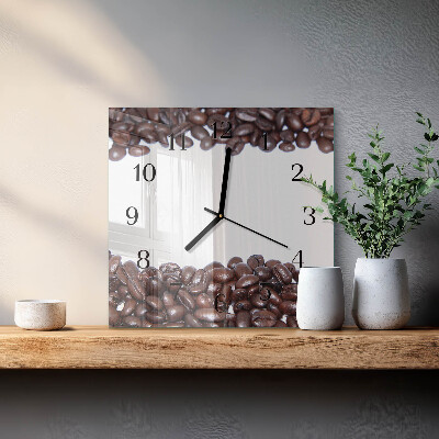 Orologio quadrato Chicchi di caffè