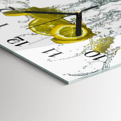 Orologio quadrato in vetro Acqua con limone