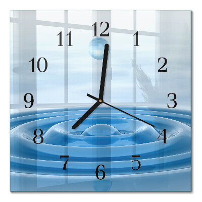 Orologio quadrato in vetro Acqua