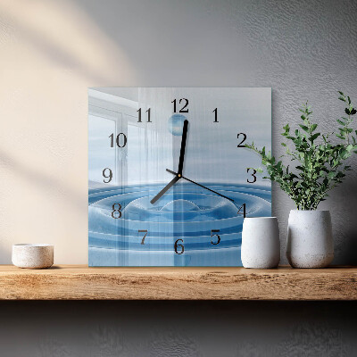 Orologio quadrato in vetro Acqua