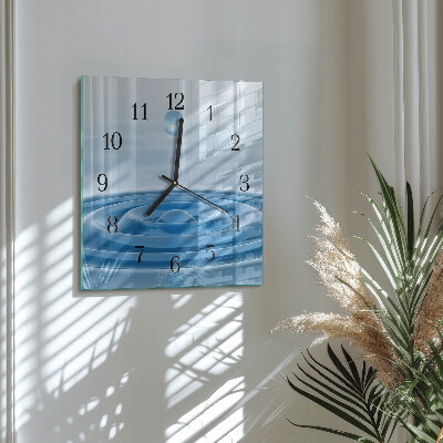 Orologio quadrato in vetro Acqua