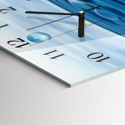 Orologio quadrato in vetro Acqua