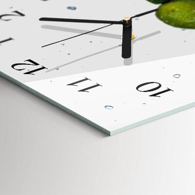 Quadrato orologio in vetro decorativo Lime