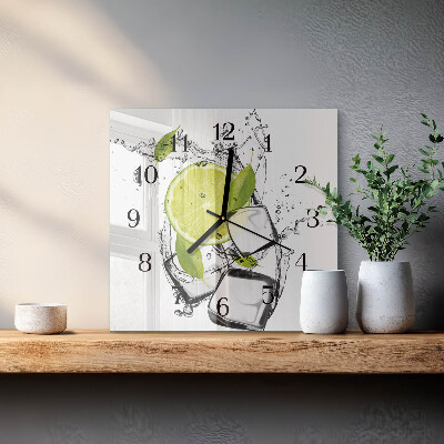 Quadrato orologio da parete Carbonato di calcio