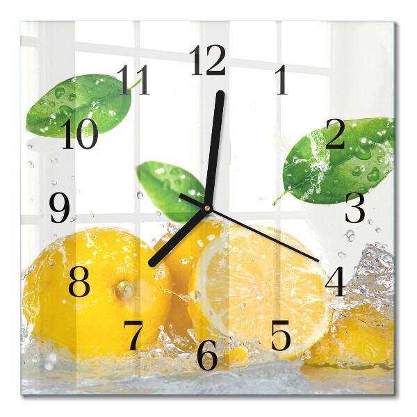 Quadrato orologio in vetro decorativo Agrumi