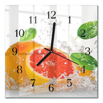 Orologio quadrato in vetro Pompelmo