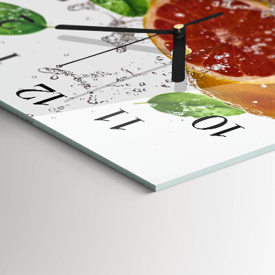 Orologio quadrato in vetro Pompelmo