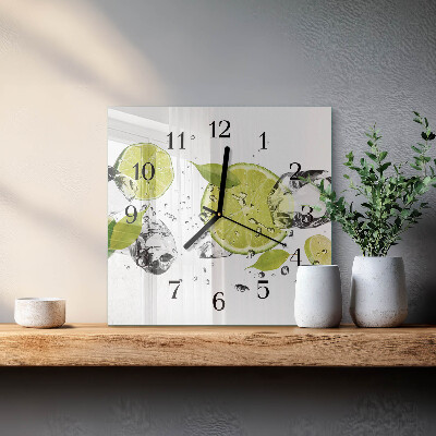 Quadrato orologio da parete Carbonato di calcio
