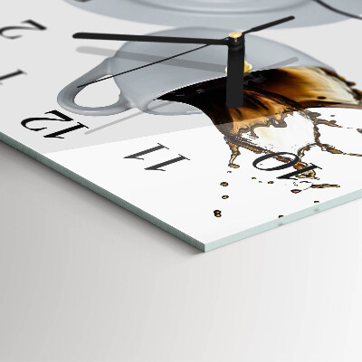 Quadrato orologio da parete Una tazza di caffè