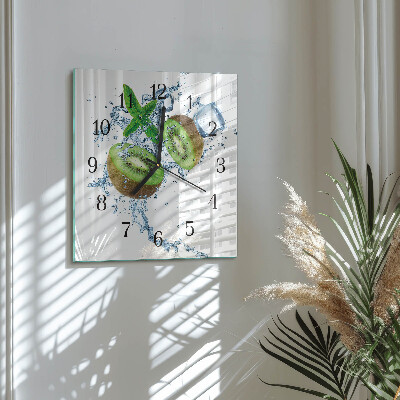 Quadrato orologio in vetro decorativo Muro di mattoni