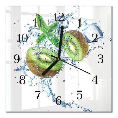 Orologio quadrato in vetro Kiwi