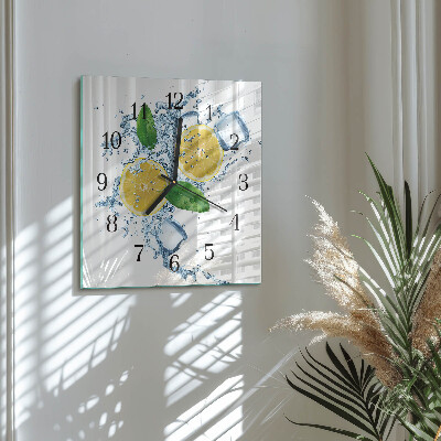 Quadrato orologio da parete Agrumi