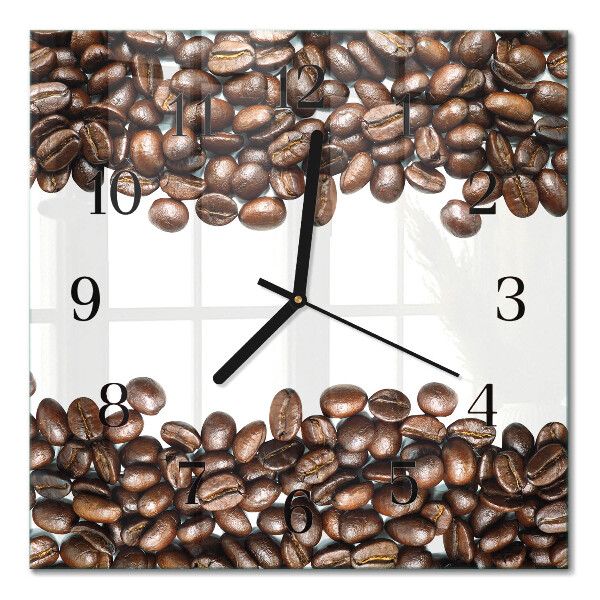 Orologio quadrato Chicchi di caffè