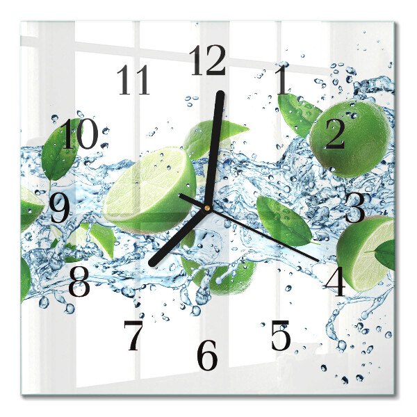 Quadrato orologio da parete Lime
