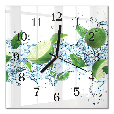 Quadrato orologio da parete Lime