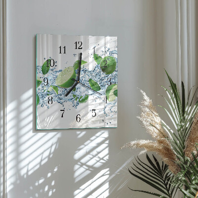 Quadrato orologio da parete Lime