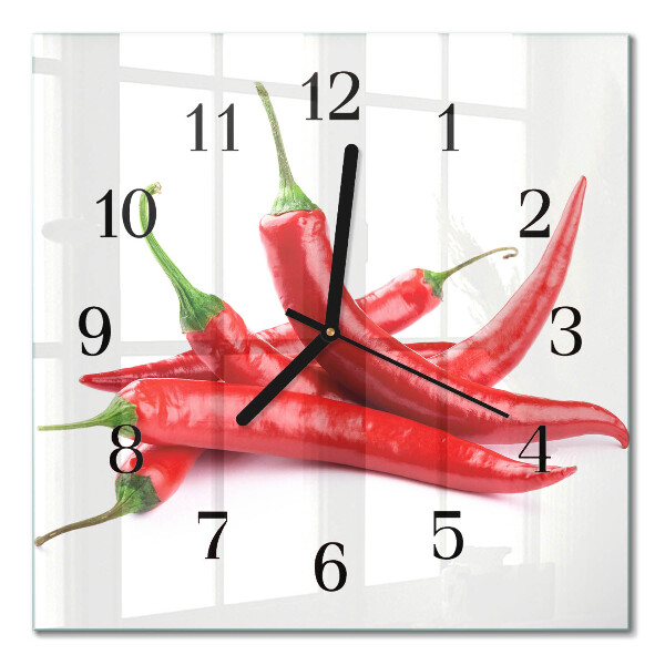 Orologio quadrato Peperoncini