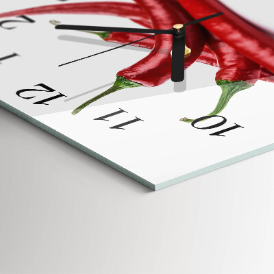 Orologio quadrato Peperoncini