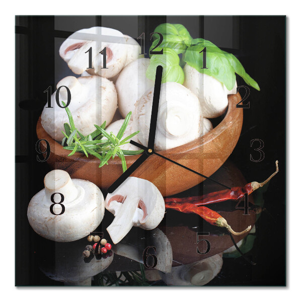 Orologio quadrato Funghi
