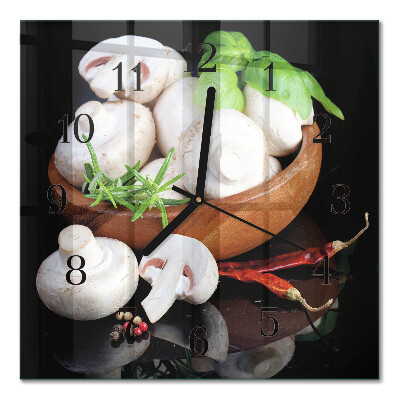 Orologio quadrato Funghi