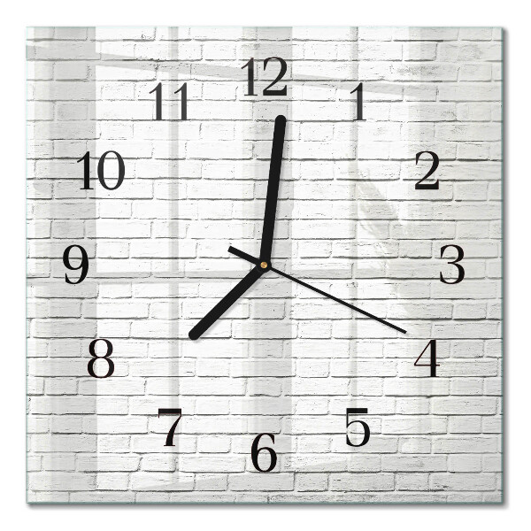 Orologio quadrato in vetro Muro di mattoni