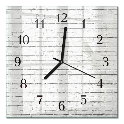 Orologio quadrato in vetro Muro di mattoni