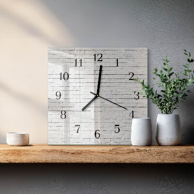 Orologio quadrato in vetro Muro di mattoni