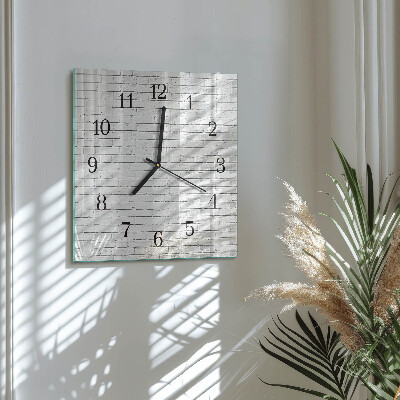 Orologio quadrato in vetro Muro di mattoni