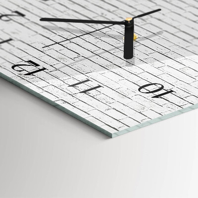 Orologio quadrato in vetro Muro di mattoni