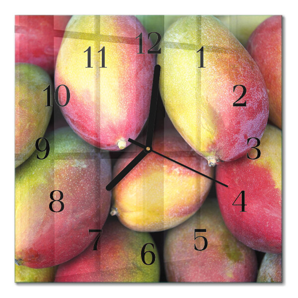 Orologio quadrato in vetro Frutta