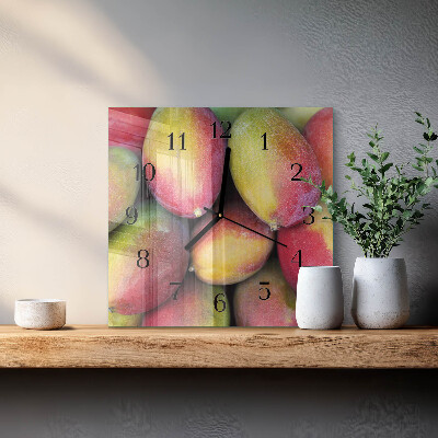 Orologio quadrato in vetro Frutta