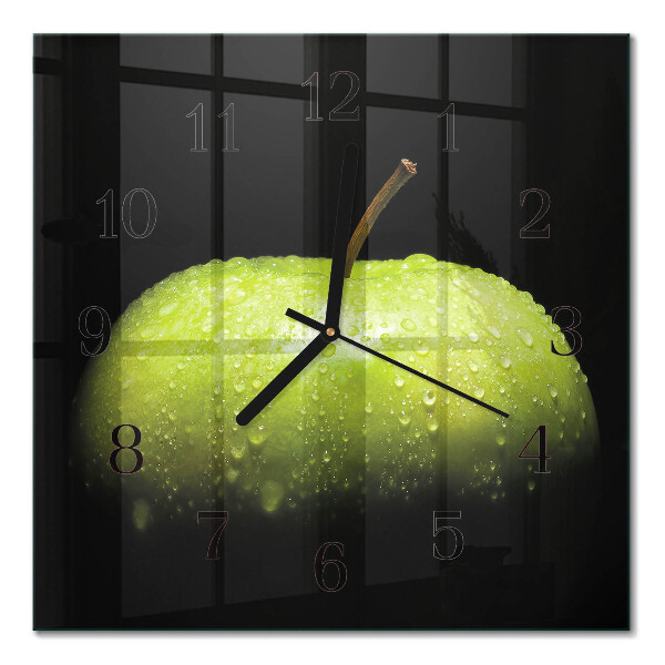 Quadrato orologio da parete Mela
